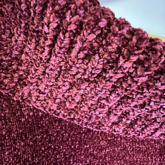 White House Black Market Burgundy Cowl Neck Sweater - Picture 3 of 8